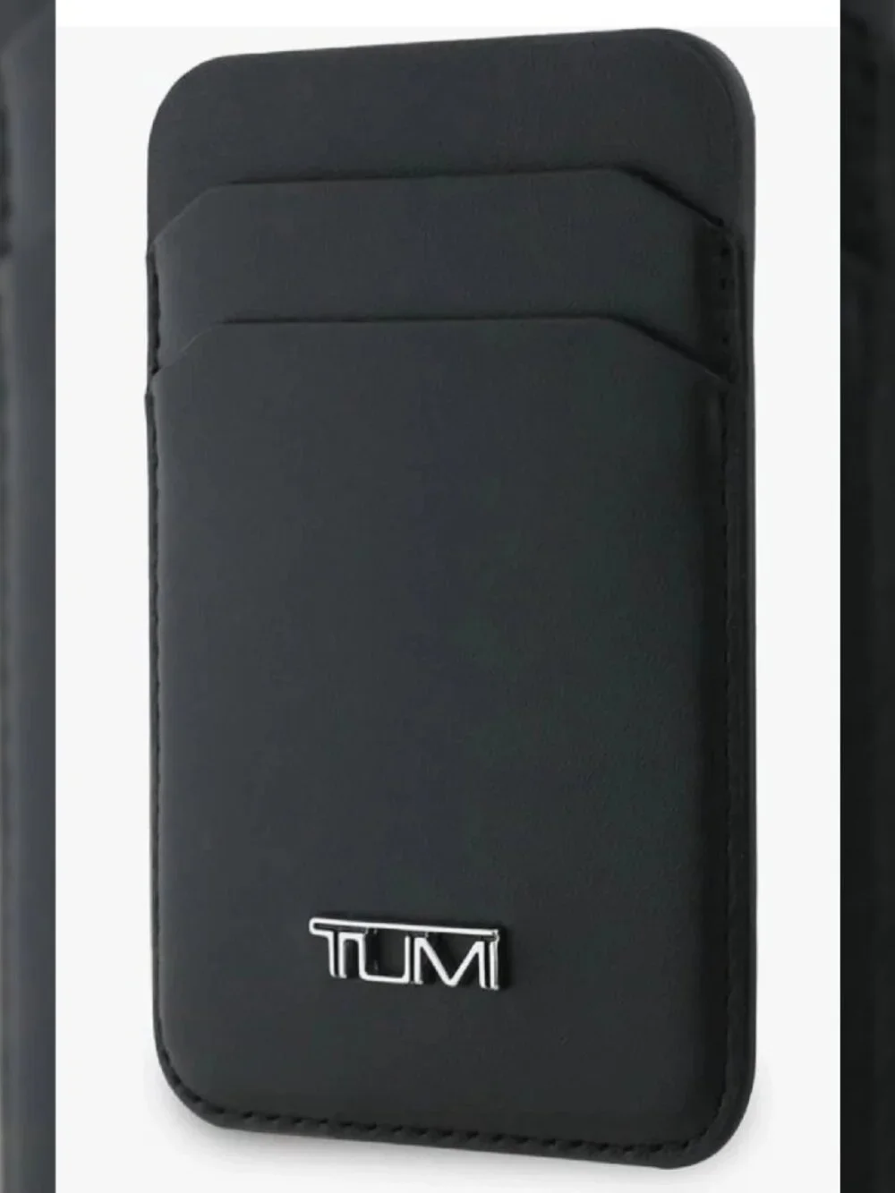 2026 TUMI SLIM LEATHER MAGNETIC CARD HOLDER CASE FOR CELL PHONE METAL LOGO